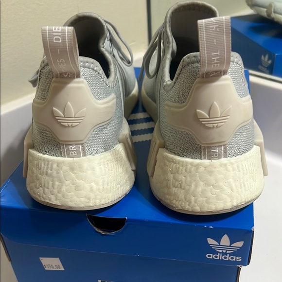 Adidas Light Gray and White Sneakers - Picture 5 of 10